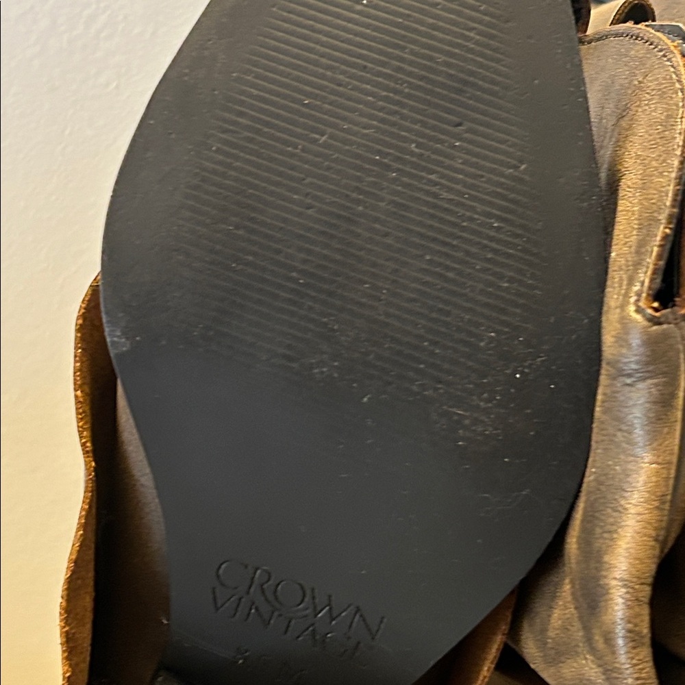 Crown vintage Dark Brown Leather Boots - Picture 4 of 10